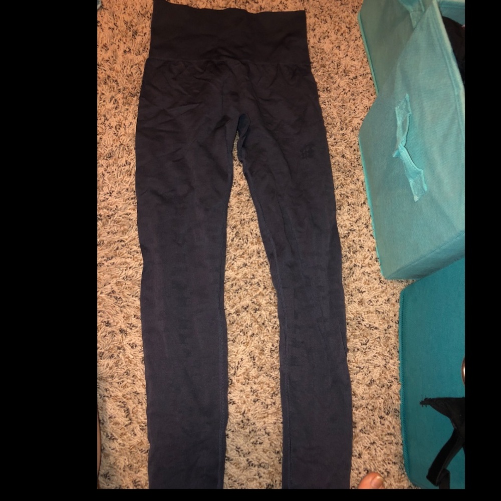 jed north high waisted navy blue leggings
